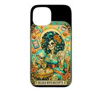Delulu avec reçus Squelette Oracle Tarot Art Coque pour iPhone 15