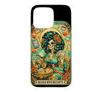 Delulu avec reçus Squelette Oracle Tarot Art Coque pour iPhone 15 Pro Max