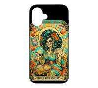 Delulu avec reçus Squelette Oracle Tarot Art Coque pour iPhone 16