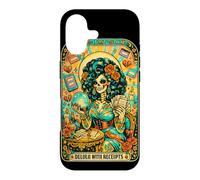 Delulu avec reçus Squelette Oracle Tarot Art Coque pour iPhone 17