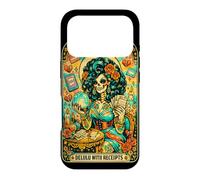Delulu avec reçus Squelette Oracle Tarot Art Coque pour iPhone 17 Pro