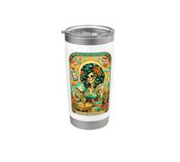 Delulu avec reçus Squelette Oracle Tarot Art Gobelet isotherme en acier inoxydable double paroi