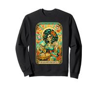 Delulu avec reçus Squelette Oracle Tarot Art Sweatshirt