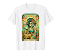 Delulu avec reçus Squelette Oracle Tarot Art T-Shirt Graphique avec Valeur