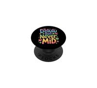 Delulu But Never Mid Confident Gen Z Mindset |- PopSockets PopGrip Adhésif
