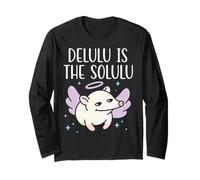 Delulu is The Solulu Angel Possum Esthétique Meme Phrase Manche Longue