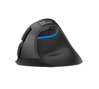 DELUX - M618 Mini DB Noire - Souris Sans Fil Verticale 2.4G 2400 DPI