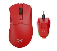 DELUX M900 Pro Souris Gaming sans Fil, Taux D'interrogation 8000Hz, Station de Charge RGB, Design Ergonomique 63g, Capteur Paw 3395 avec 26000 DPI, Boutons Programmables (Bonus)