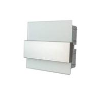 Delux Petit répartiteur encastrable moderne 8, 12 et 24 modules - Pour montage mural - 1 rangée et 2 rangées - IP4x (8 modules en verre blanc)