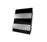 Delux - Petit répartiteur encastré moderne - 24 modules - Boîte à fusibles - Pour montage mural - 2 rangées IP4x (24 modules noir en verre)