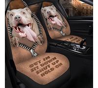 Delux Siège De Voiture Housse De Siège Chien Drôle Et Mignon Monte, Assieds-Toi, Tais-Toi, Attends Car Seat Cover Universal Fit Protecteur De Voiture Couvre pour Vehicles, Sedans, Auto, 52X138Cm