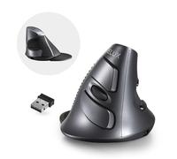 DeLUX Souris Ergonomique sans Fil, Souris Verticale Rechargeable, Souris Ergonomique Bluetooth, 1600 DPI, 6 Boutons, Repose-Poignet Amovible, Réduire la Douleur au Poignet, Taille M (M618G-DB)