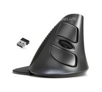 DELUX Souris Ergonomique sans Fil, Souris Verticale sans Fil, 3 DPI Réglables (800-1200-1600 DPI), 6 Boutons, Repose-Poignet Amovible, Souris Optique pour Ordinateur Portable PC, Taille M (M618GX)