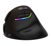 DeLUX Wireless Vertical Mouse M618Mini BT4.0 + 2.4Ghz 4000DPI RGB (Blue)