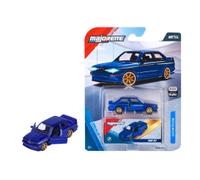 Majorette BMW M3 Deluxe Voiture de collection en métal avec roue libre, suspension et pièces à ouvrir, pneus en caoutchouc, boîte de collecte de papier, bleu, pour collectionneurs et enfants à partir