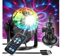Deluxe Boule À Facettes Led Pour Enfants ¿ Boule À Facettes Contrôlée Par La Musique ¿ 7 Couleurs Effet Lumière Disco + Câble Usb 4 M ¿ Lumière De Fête + Télécommande