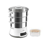Tefal Convenient Series Deluxe VC502D cuiseur vapeur 3 Nombre de paniers Comptoir 900 W Acier inoxydable, Blanc