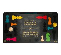 Deluxe Échecs/Dame - Deux Classiques de Jeux avec équipement de Haute qualité, pour 2 Joueurs à partir de 8 Ans
