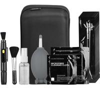 Deluxe Essentials Kit de Nettoyage pour Appareil Photo Reflex numérique avec 10 tampons APS-C, Liquide de Nettoyage pour capteur, souffleur d'air fusée, Stylo pour Objectif, Brosse Douce, 2