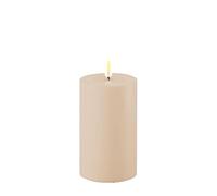 Deluxe Homeart Bougie d'extérieur LED sans flamme - Sable poussiéreux - Avec technologie Real Flame™ - Bougie alimentée par piles (7,5 x 12,5 cm)