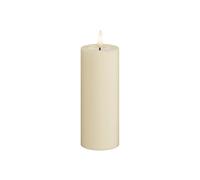 Deluxe Homeart Bougie d'intérieur LED sans flamme - Crème - avec technologie Real Flame™️ - Bougie à piles (5 x 12,5 cm)