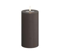 Deluxe Homeart Bougie d'intérieur LED sans flamme Moka avec technologie Real Flame - Bougie à piles (7,5 x 15 cm)