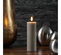 Deluxe Homeart Bougie d'intérieur LED sans flamme - Sable - Avec technologie Real Flame™ - Bougie à piles (5 x 15 cm)
