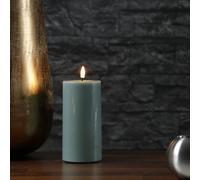 Deluxe Homeart Bougie LED avec minuterie Sauge Verte