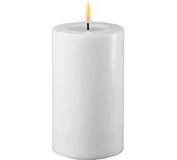 Deluxe Homeart Bougie LED en cire véritable télécommandée 7,5x12,5 cm blanche