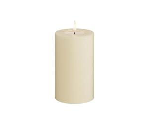 Deluxe Homeart Bougie pilier Crème 7,5 x 12,5 cm