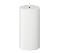 Deluxe Homeart cire naturelle LED bougie scintillante blanche 20 cm
