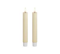 Deluxe Homeart Lot de 2 bougies à tige crème (15 cm)