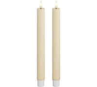 Deluxe Homeart Lot de 2 bougies à tige crème (24 cm)
