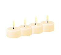 Deluxe Homeart Lot de 4 bougies chauffe-plat d'intérieur à LED sans flamme avec technologie Real Flame™ - Fonctionne avec piles