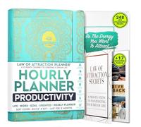 Deluxe Law of Attraction Agenda de vie - Un voyage de 12 mois pour augmenter la productivité, l'objectif et le bonheur - Planificateur d'objectifs hebdomadaires, journal de gratitude + autocollants