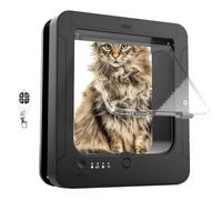 Deluxe Mart Porte pour chat, volet pour chat, entrée sélective, avec 2 colliers de capteur et 1 télécommande, porte pour chats et petits chiens, taille d'ouverture : 7 7/8" x 7 1/2", pour animaux de