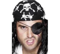 Deluxe Pirate Eyepatch, Black, Satin
