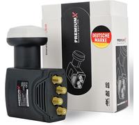 Deluxe Quattro LNB pour la réception satellitaire numérique DVB-S2 pour Plusieurs utilisateurs avec Multiswitch HD, HD +, FullHD, UHD 4K et 8K
