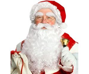 Deluxe Santa Claus Set in Box (Hat with Hair, Beard, Moustache, Eyebrows) -