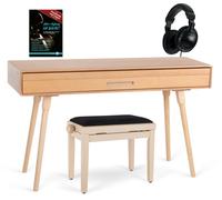 Deluxe Set 88 Touches Clavier Table Piano Numerique avec banc USB MIDI Chêne