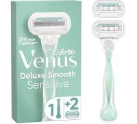 Deluxe Smooth Sensitive,Pour Femme,1 Manche,2 Recharges De Lames,À 5 Lames