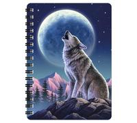 Deluxebase 3D LiveLife Bloc-note - Sonate du Clair de Lune de Carnet à Spirale A6 Art Lenticulaire 3D Loup pages vierges en papier recyclé. Illustrations licence de l'artiste renommé Jerry LoFaro