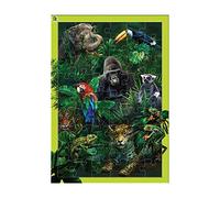 Deluxebase 3D LiveLife Tray Jigsaw Puzzle - Copains de Jungle. Puzzle lenticulaire de la Jungle 3D avec 40 Morceaux ! Tray Puzzle Range de Illustrations Originales autorisées de L'Artiste renommé, Ta