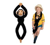 Deluxebase EcoBuddiez Tree Huggers - Chimpanzé de Peluche bébé à Suspendre de 72 cm fabriquée en Bouteilles Plastique recyclées. Jouet Peluche Doux & écologique, Cadeau Parfait pour Les Enfants.