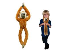 Deluxebase EcoBuddiez Tree Huggers - Gibbon de Peluche bébé à Suspendre de 72 cm fabriquée en Bouteilles Plastique recyclées. Jouet Peluche Doux & écologique, Cadeau Parfait pour Les Enfants.