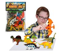 Deluxebase Jumbo Playset - Dinosaures de Lot de Figurines Grand Format. Sachet de Figurines d'animaux en Plastique : Stégosaure, Ptérodactyle & Spinosaurus, Parfaits pour Les garçons et Les Filles