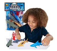 Deluxebase Jumbo Playset - Requin de Lot de Figurines Grand Format. Sachet de Figurines d'animaux en Plastique : Grand Requin Blanc et Requin-Baleine, Parfaits pour Les garçons et Les Filles