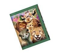 Deluxebase Portefeuilles 3D LiveLife - Sourires de Safari de Porte Monnaie Homme Faune 3D Lenticulaire, Pièces, Billets & Cartes.Illustration sous Licence de L'Artiste renommé Michael Searle