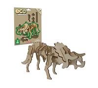 Deluxebase Puzzle en Bois Eco 3D - Triceratops de Puzzle créatif et éducatif en Bois Sculpture en 3D pour Enfants en Bois Durable recyclé