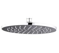 Delvac 123969MC017 Pommeau de douche rond sans bras et bouton anticalcaire Chromé Ø 200 mm